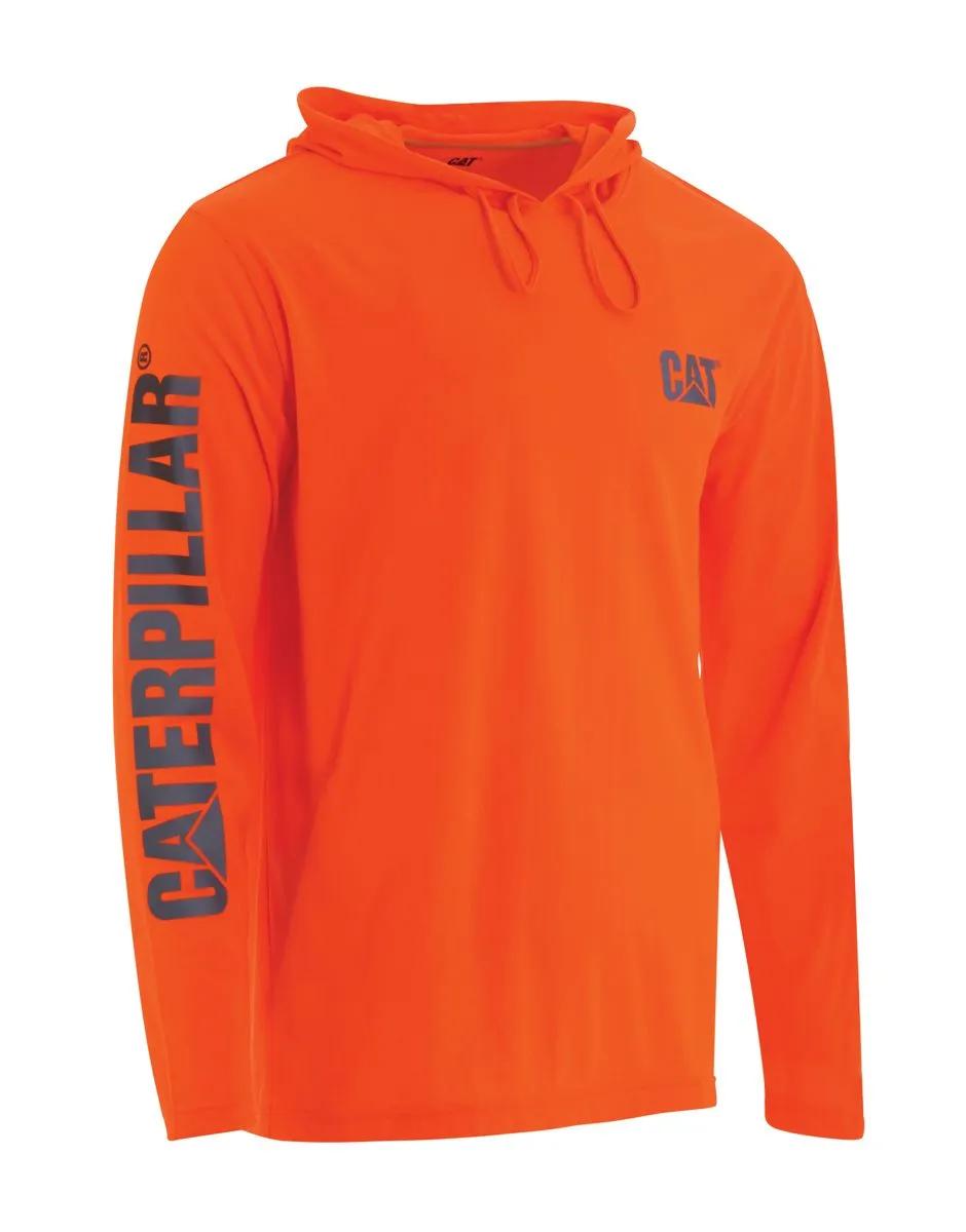Men's HiVis UPF Hooded Long Sleeve Tee