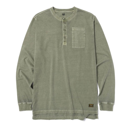 Men's Pigment Dye Long Sleeve Henley